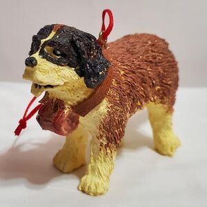 Vintage 3" Resin Saint Bernard Ornament